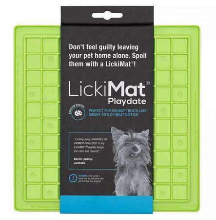 LickiMat Playdate mata do lizania dla psa, kota 20x20 cm