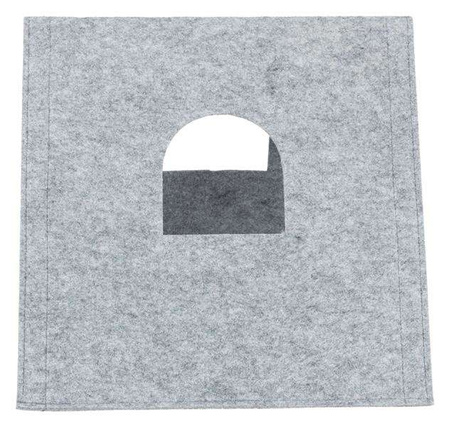 Legowisko zamknięte Junior, filc, składane, 38 × 34 × 38 cm, jasnoszare
