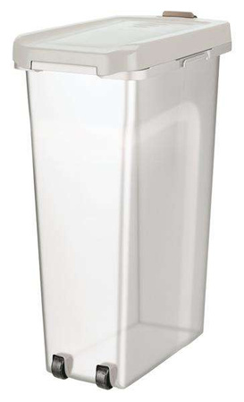 Pojemnik na karmę, 15 l/22 × 41 × 33 cm, przezroczysty/biały