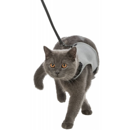 Trixie miękkie szelki dla kota szare 24-42 cm