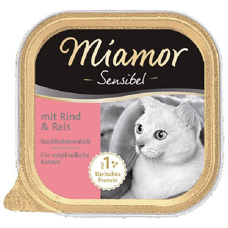 Miamor sensibel z wołowiną i ryżem dla kota 100 g