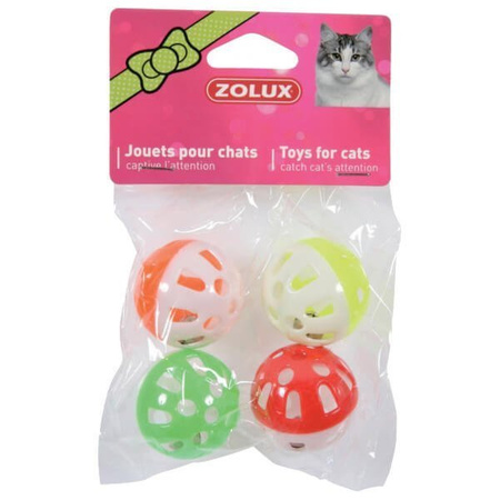 Zolux zestaw 4 kul dla kota śr.3 cm