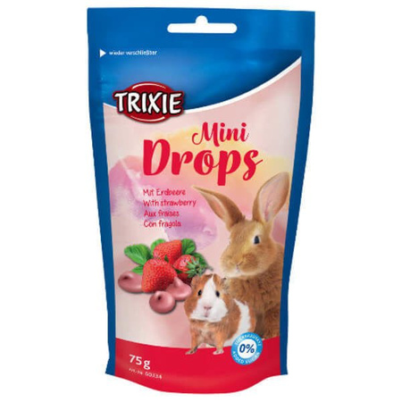 Trixie dropsy truskawkowe dla królika, świnki morskiej 75 g