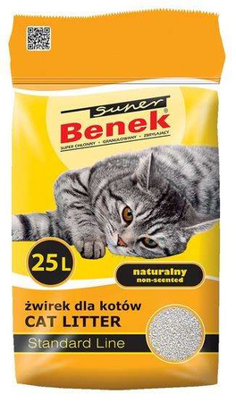 Certech super benek żwirek dla kota - natural 25 l