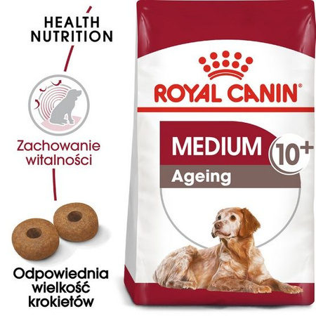 Royal canin medium ageing 10+ karma sucha dla psów dojrzałych po 10 roku życia, ras średnich 15kg