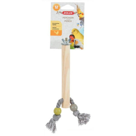 Zolux drewniana żerdka ze sznurkiem dla ptaka