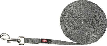 Smycz treningowa, dla małych psów, grafit, taśma parciana, XS–S: 5 m/10 mm, bardzo lekka