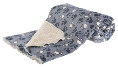 Koc Tammy, 150 × 100 cm, niebieski/beżowy