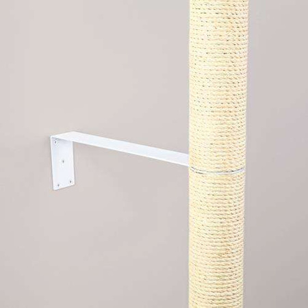 Łącznik do ściany dla drapakó dla kota,mały, 43 × 10 × 5/8 cm, biały