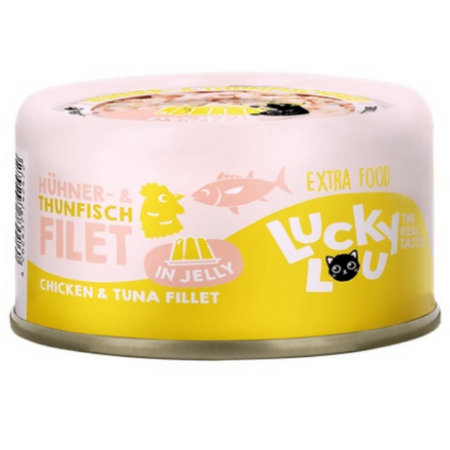 Lucky Lou Extrafood Tuńczyk z kurczakiem w galaretce puszka 70g