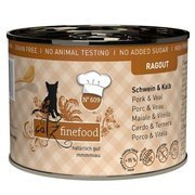 Catz Finefood Ragout wieprzowina z cielęciną, bataty, cukinia dla kota 180 g