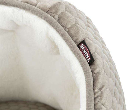 Legowisko zamknięte Livia, o 55 × 45 cm, szarobrązowe/kremowe