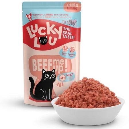ZESTAW Lucky Lou Lifestage Adult drób i wołowina 125 g x 6 szt