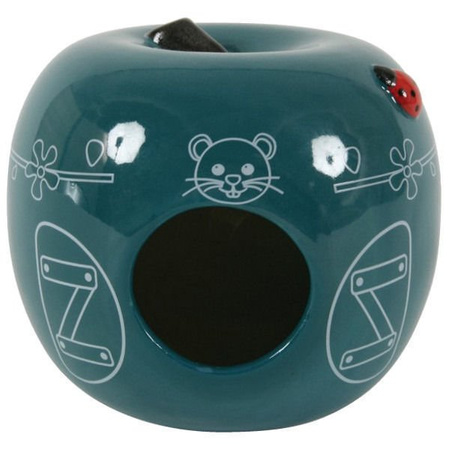 *- domek ceramiczny jabłko kol. seledynowy