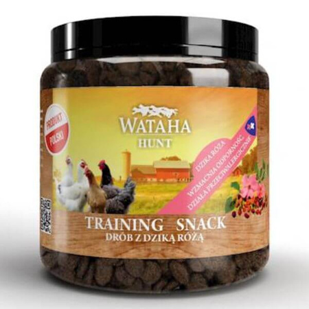 Przysmak dla psa Wataha Hunt Training Snack drób z dziką różą 300g