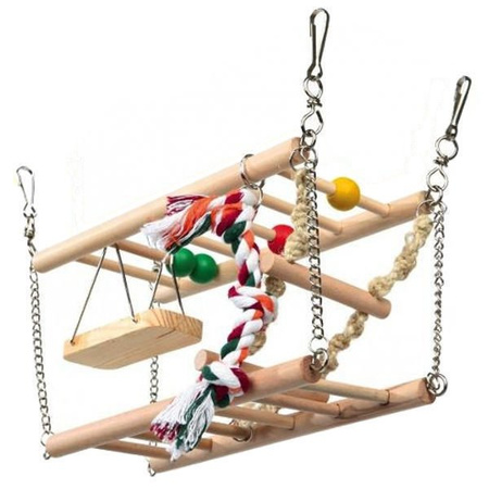 Trixie mostek wiszący dwupoziomowy dla chomika, myszy 27x16x10 cm