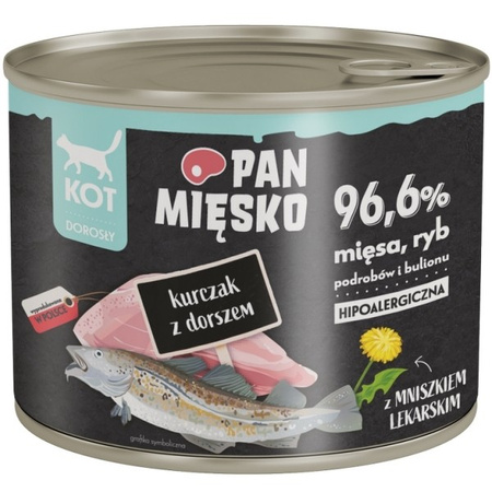 Pan Mięsko kurczak z dorszem dla kota 200 g