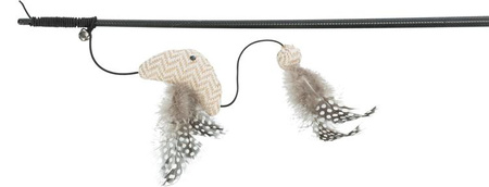 Wędka dla kota XXL z rybą, plastik/materiał, z kocimiętką