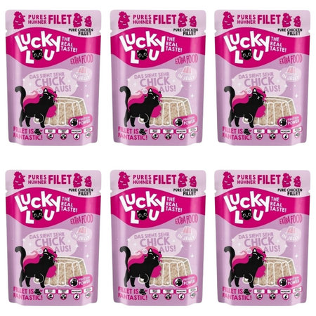 ZESTAW Lucky Lou Extrafood kurczak w galaretce filety 6 x 70 g