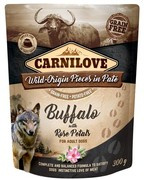 Carnilove Dog Buffalo & Rose Petals - bawół i płatki róży saszetka 300g