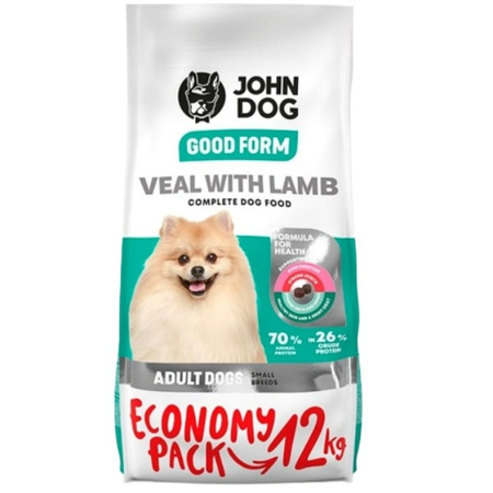 John Dog Good Form Small cielęcina i jagnięcina dla psa 12 kg
