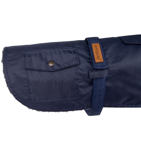 amiplay Bled płaszcz przeciwdeszczowy granatowy dla psa 23 cm