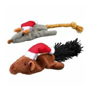 Trixie Xmas mysz i wiewiórka zabawka dla kota 14/17 cm 1 op. 2 szt.