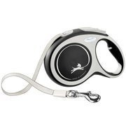 New Comfort, smycz automatyczna dla psa, czarna, L, 8m, taśma,