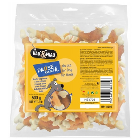 Pausesnack kostki wapienne z kurczakiem dla psa 500g