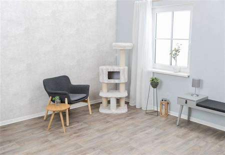 Nelli, drapak, biały/ szarobrązowy, 140 cm