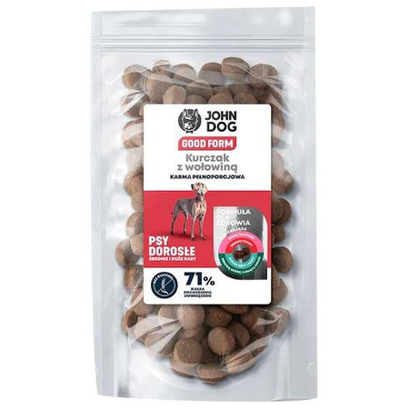 John dog good form kurczak z wołowiną i ryżem średnie i duże rasy 120 g