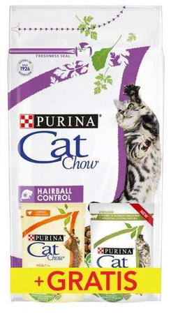 Purina Cat Chow Special Care Hairball Control 1,5kg + saszetki 2x85g gratis