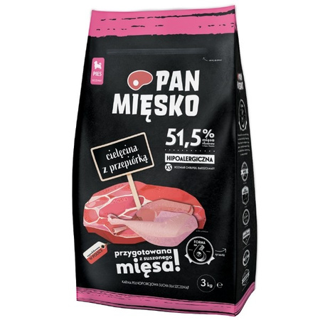 Pan Mięsko cielęcina z przepiórką dla szczeniąt 3 kg