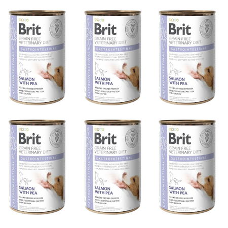 ZESTAW Brit Grain Free Veterinary Diets Gastrointestinal dla psa 6 x 400 g