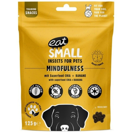 EAT SMALL Mindfulness Soft insekty z bananem i chia dla psa 125 g