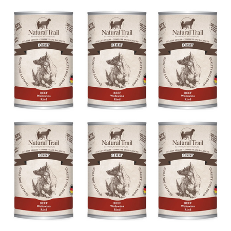 ZESTAW Natural trail beef dla psa 400 g x 6 szt