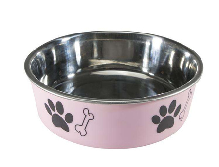 Miska antypoślizgowa z nadrukiem, różowa, L (0,7 l)