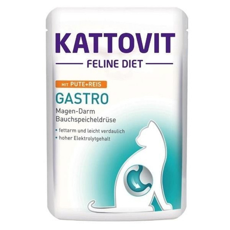 Kattovit gastro z indykiem i ryżem 85 g