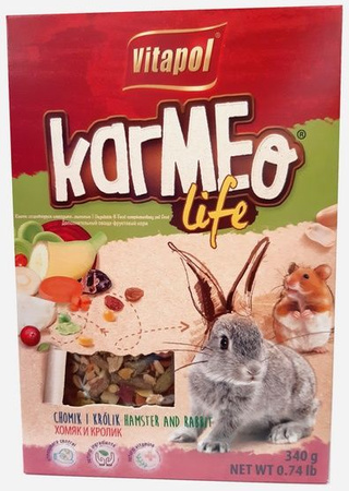 KARMEO LIFE OWOCOWO - WARZYWNY DLA CHOMIKA I KRÓLIKA 340g