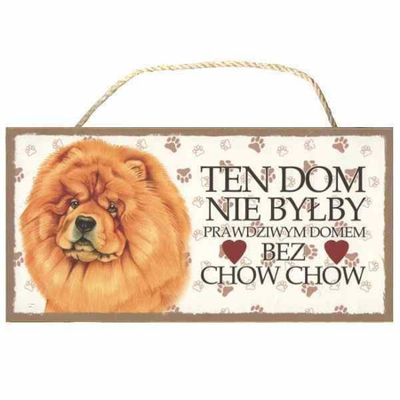 Tabliczka ozdobna dekoracyjna chow chow 25x12,5 cm