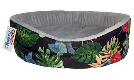 Robto Legowisko Owal Poduszka EXX 4 kwiatowy ciemny / jasnoszary