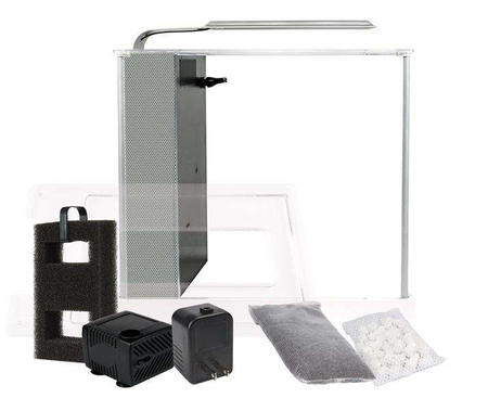 Akwarium szklane Fluval SPEC III z LED, 10L, 27.5 cm x 30 cm x 22.3 cm, białe