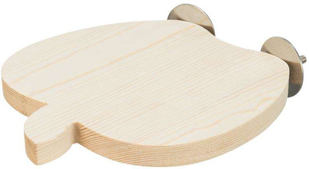 Platforma do klatki, dla gryzoni, w kształcie jabłka, drewno, 21 x 17 cm