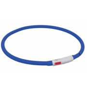 Opaska świecąca USB, silikon, XS–XL: 70 cm/? 10 mm, królewski niebieski