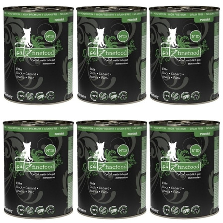 ZESTAW Catz Finefood Purrrr N.115 Kaczka puszka 400 g x 6 szt