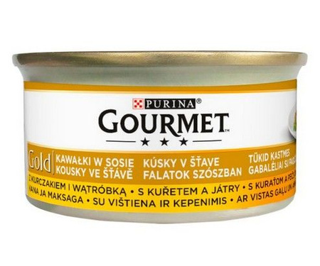 Gourmet gold kurczak i wątróbka w sosie 85g