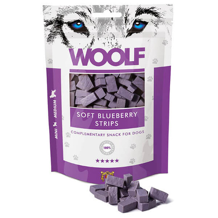 Woolf soft blueberry strips dla psa 100 g