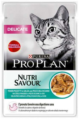 Purina Pro Plan Cat Delicate ryba oceaniczna saszetka 85g