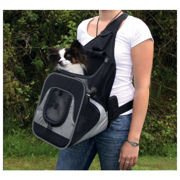 TORBA DO NOSZENIA Z PRZODU 30x26x33 CZARNO-SZARA