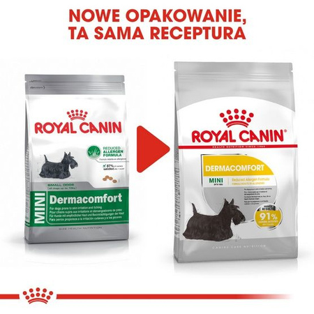 Royal canin mini dermacomfort karma sucha dla psów dorosłych, ras małych o wrażliwej skórze skłonnej do podrażnień 1kg